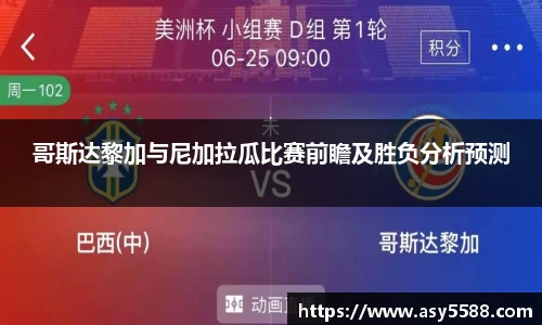 哥斯达黎加与尼加拉瓜比赛前瞻及胜负分析预测
